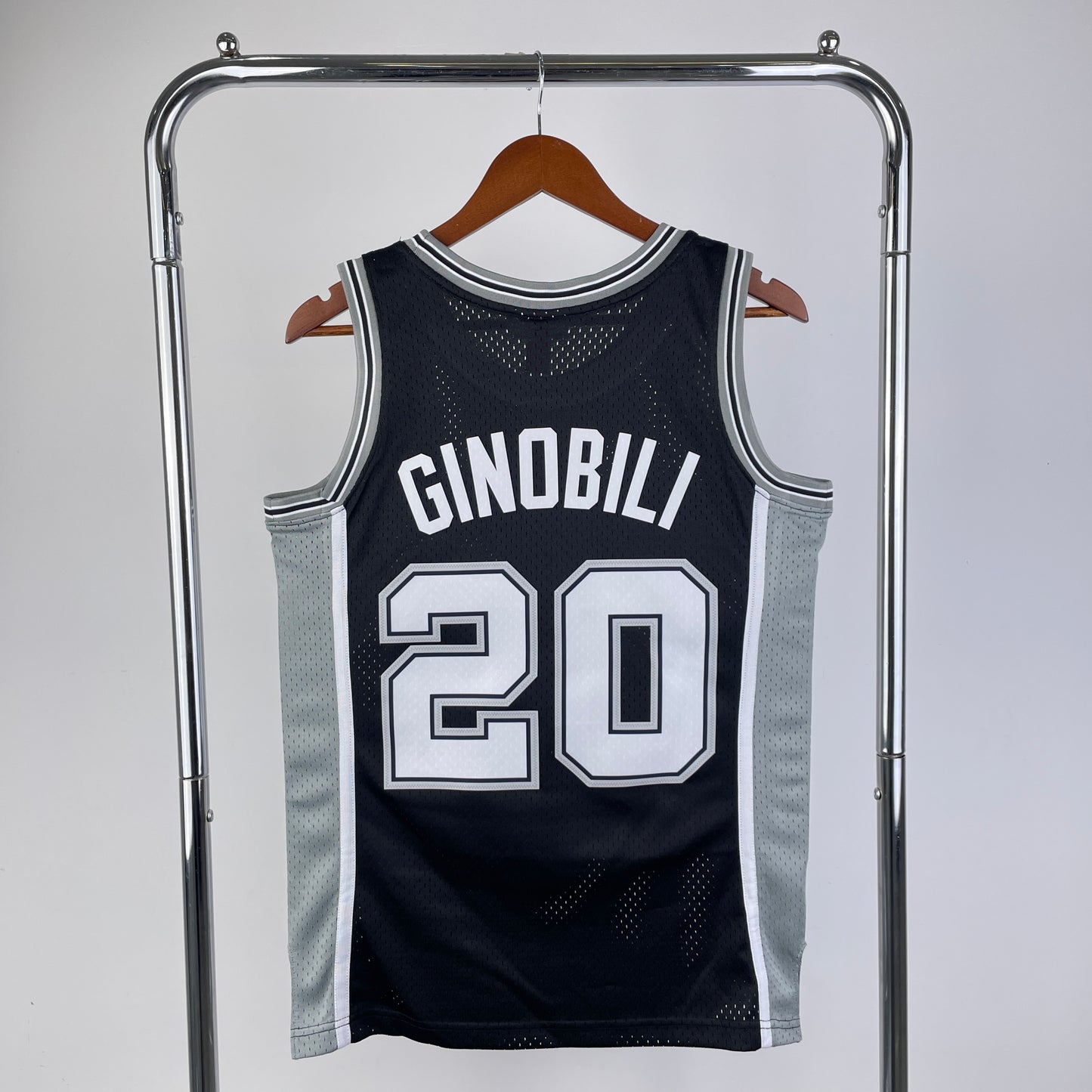 San Antonio Spurs 2002-03 Manu Ginobili Mitchell & Ness Black Hardwood Classic Swingman Jersey