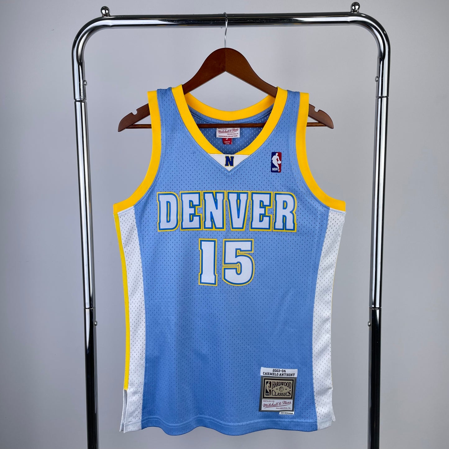 Denver Nuggets 2003-04 Carmelo Anthony Blue Mitchell & Ness Hardwood Classics Swingman Jersey