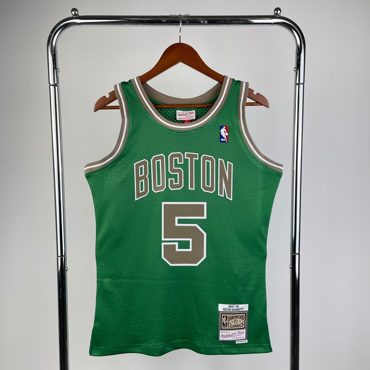 Boston Celtics 2007-08 Kevin Garnett Green & Gold Mitchell & Ness Swingman Jersey