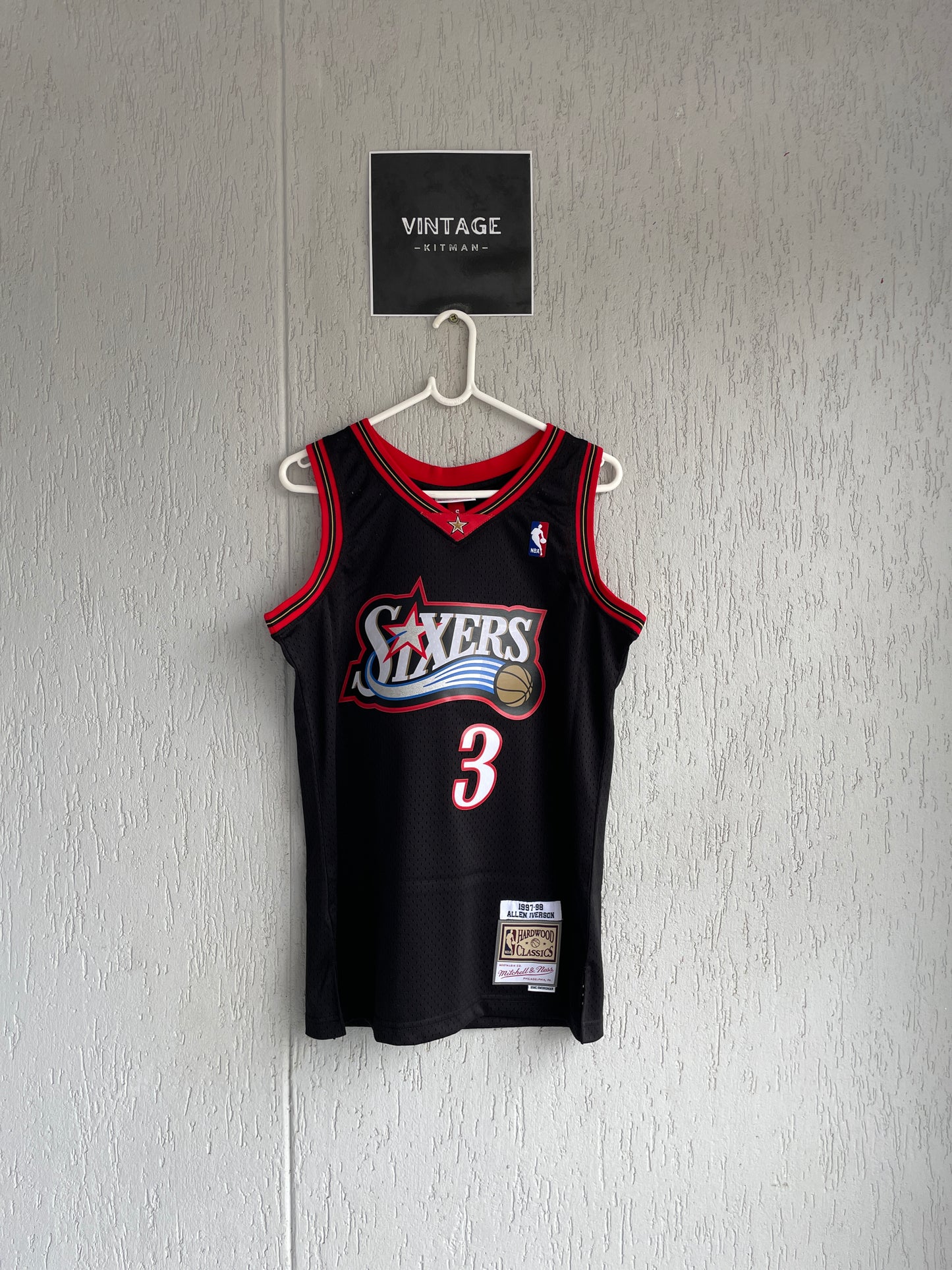 Philadelphia 76ers 1996-97 #3 ALLEN IVERSON Mitchell & Ness Hardwood Classics NBA Jersey (S)