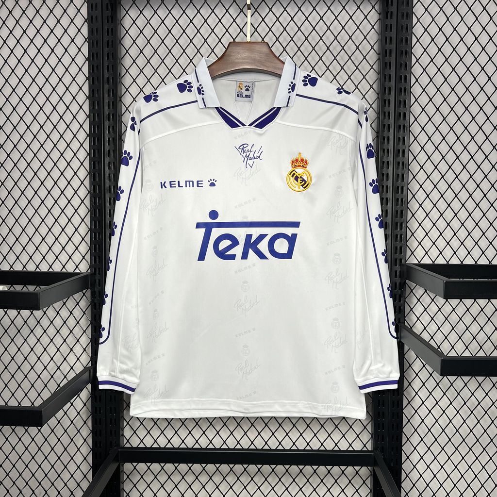 Real Madrid 1994/96 Home Long Sleeve Jersey