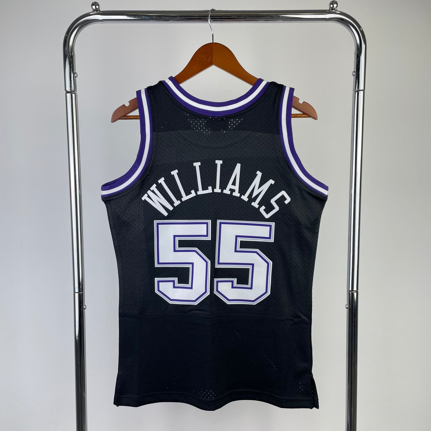 Sacramento Kings 2000-01 Jason Williams Mitchell & Ness Black Hardwood Classic Swingman Jersey