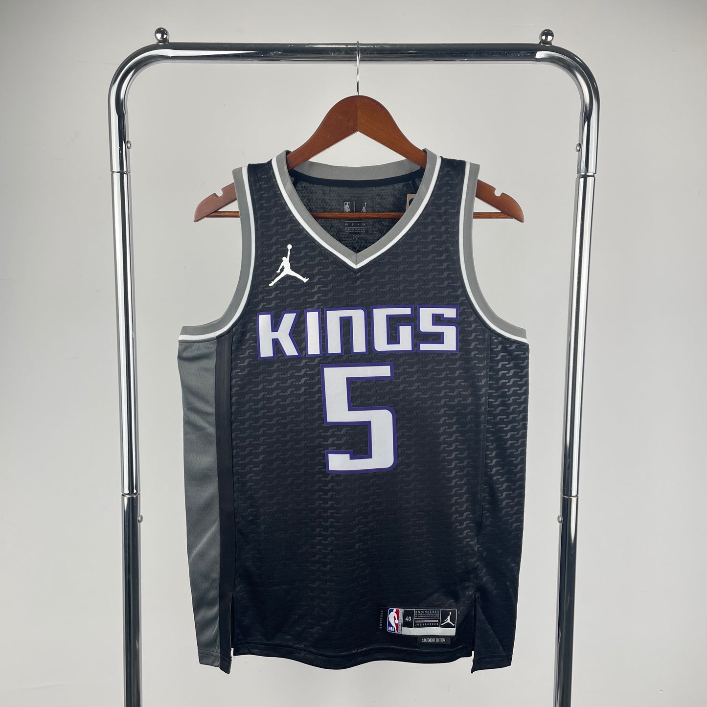 Sacramento Kings 2022-23 Jordan Brand Black Swingman Jersey - Statement Edition