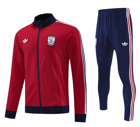 Arsenal 2024/25 Retro Originals Red Fullzip Tracksuit Set