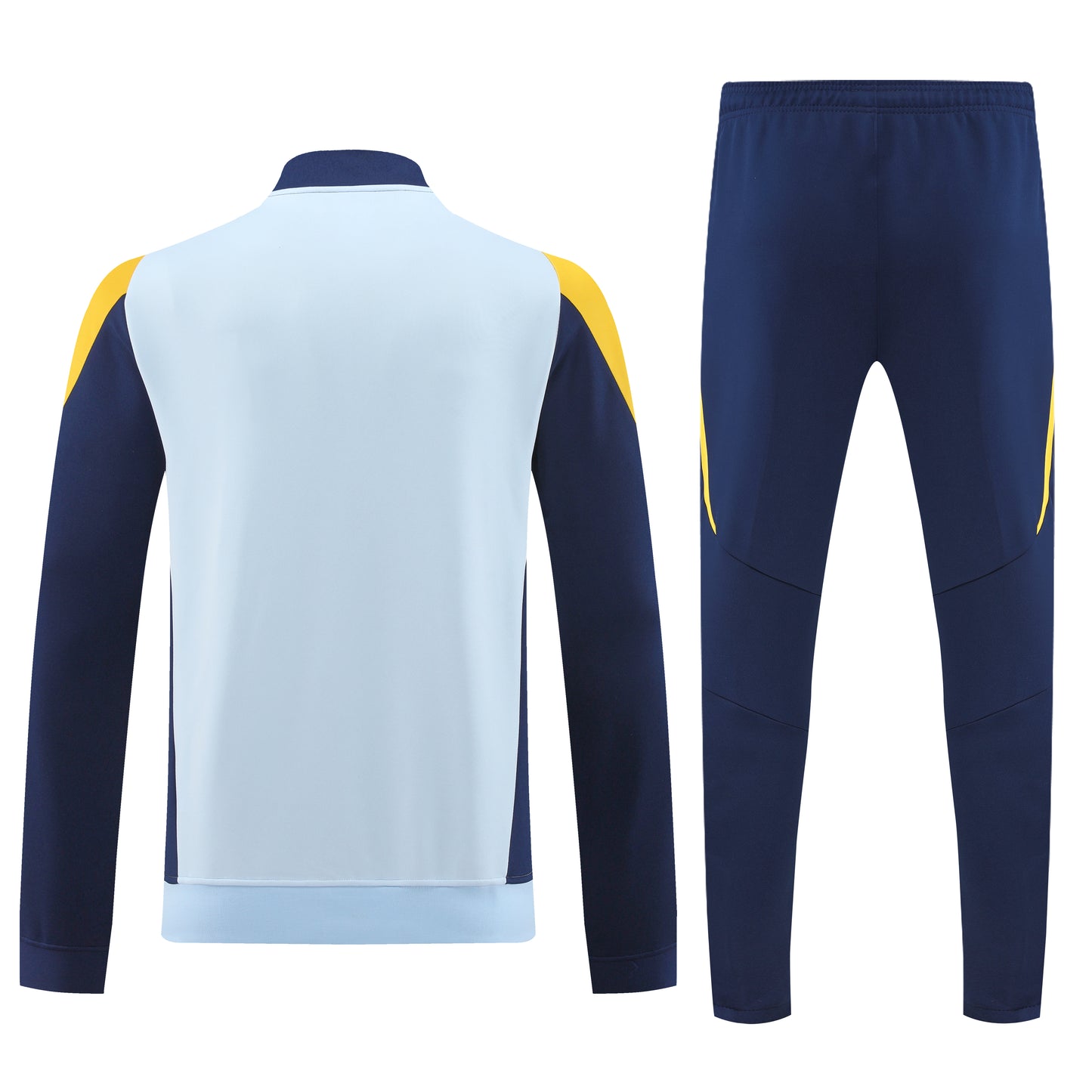 Real Madrid 2024-25 Grey and Yellow Full-Zip Tracksuit Set