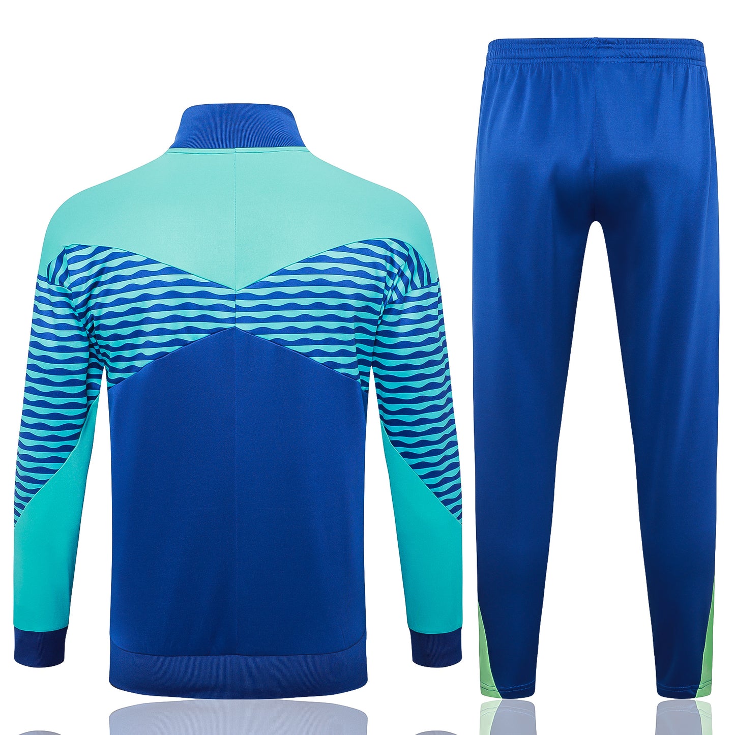 Brazil 2024 Blue and Green Full-Zip Tracksuit Set