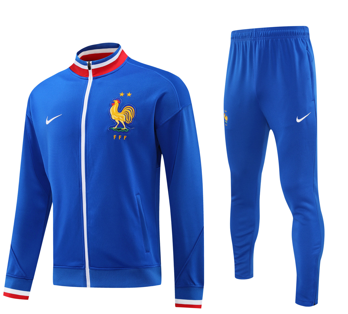 France 2024 Blue Full-Zip Tracksuit Set