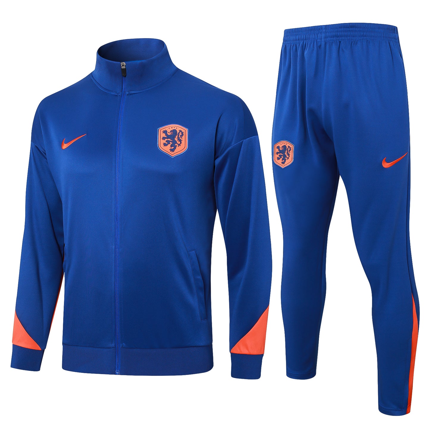 Netherlands 2024 Blue Full-Zip Tracksuit Set