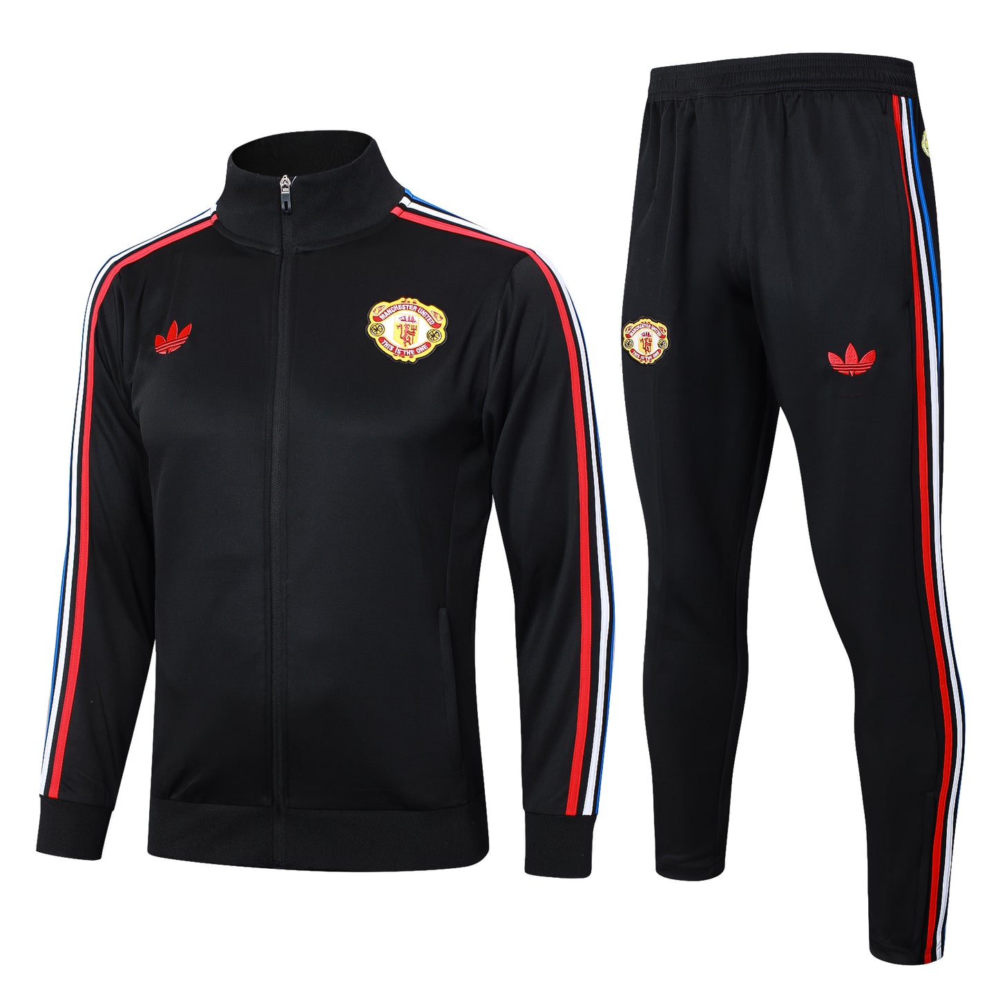Manchester United 2024/25 Black Retro Full-Zip Tracksuit Set