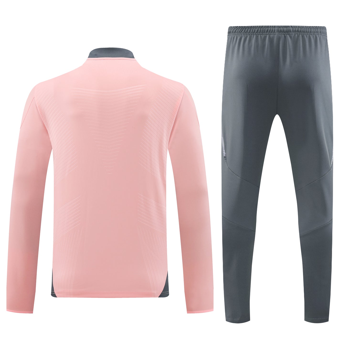 Real Madrid 2024-25 Pink and Grey Half-Zip Training Tracksuit Set
