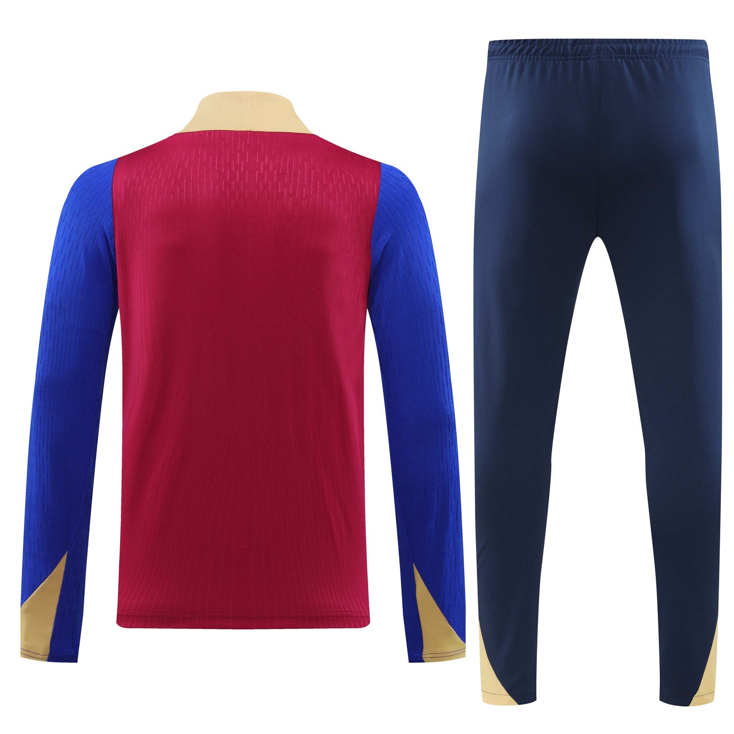 Barcelona 2024/25 Red Blue and Gold Half-zip Training Tracksuit Set