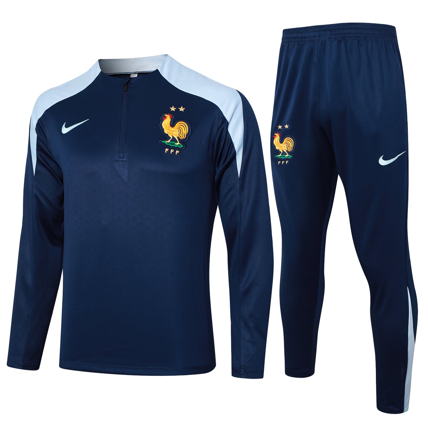 France 2024 Navy Half-Zip Training Tracksuit Set