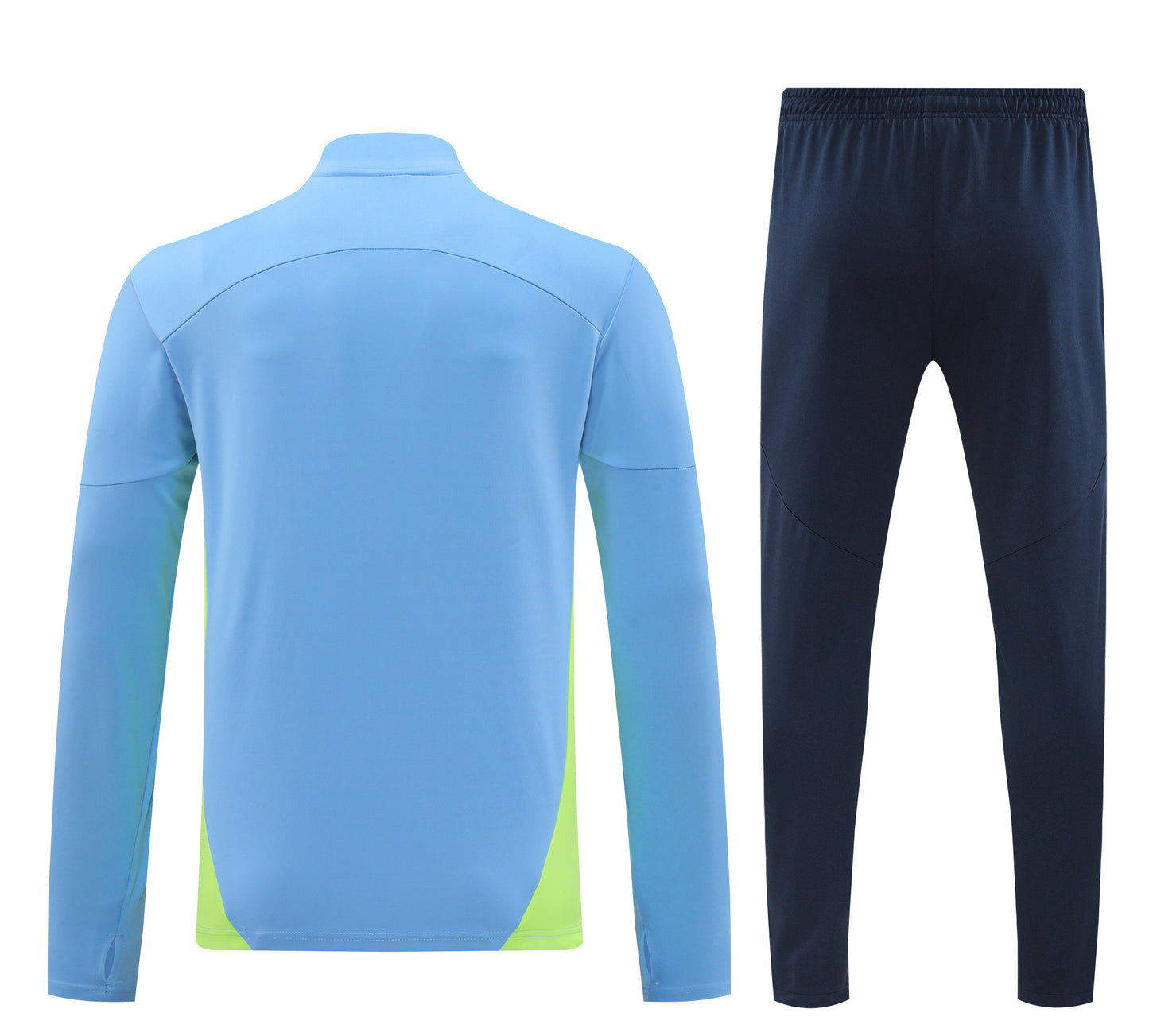 Manchester City 2024/25 Half-Zip Tracksuit Set Blue Green and Navy