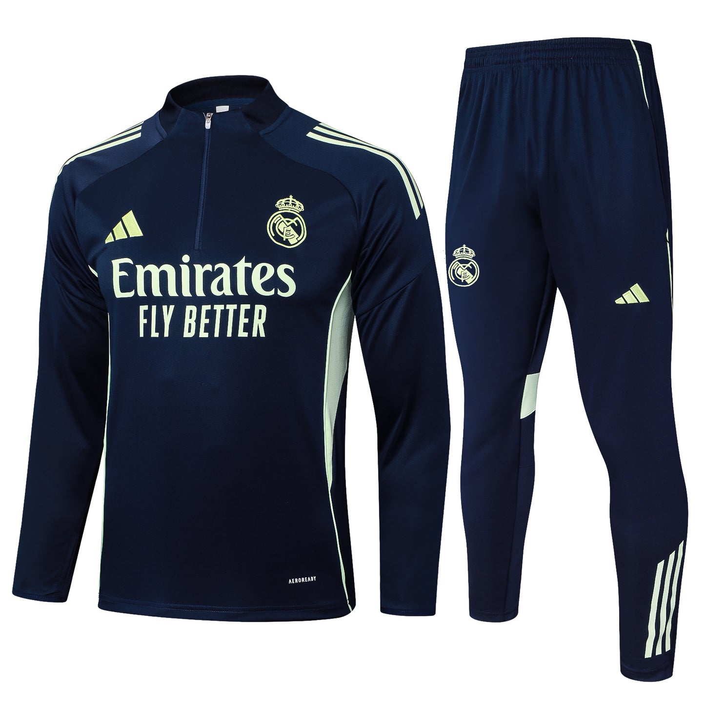 Real Madrid 2025/26 Navy Hafl-Zip Tracksuit Set