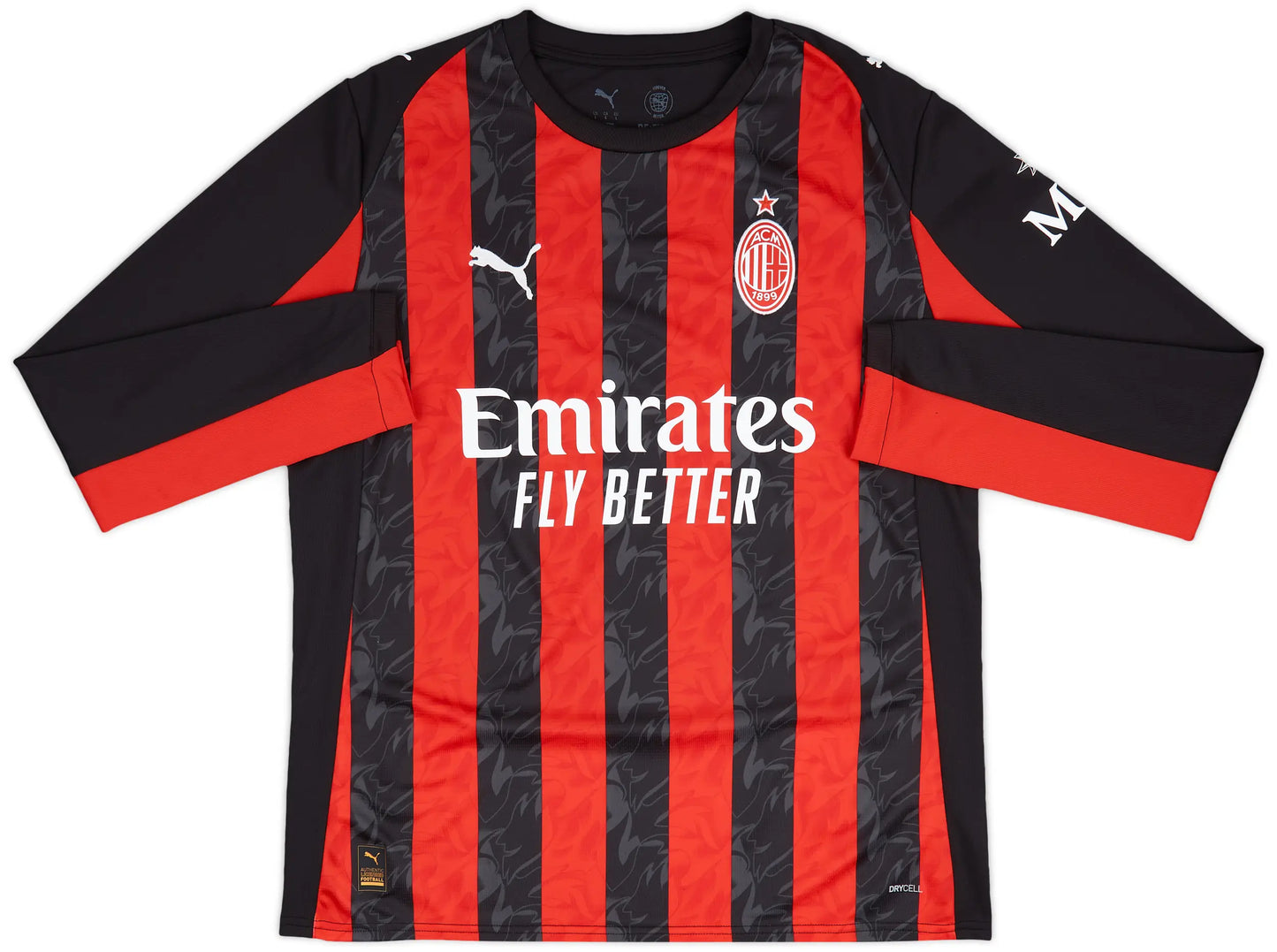 AC Milan 2025/26 Home Long Sleeve Jersey