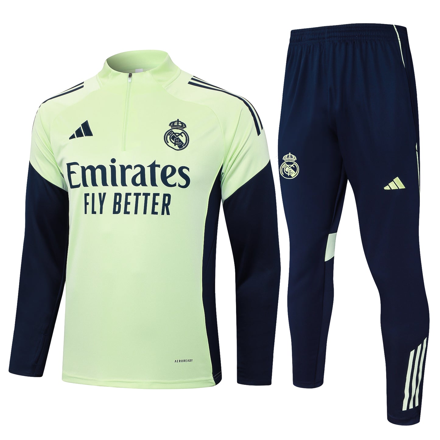 Real Madrid 2025/26 Green Half-Zip Training Tracksuit Set