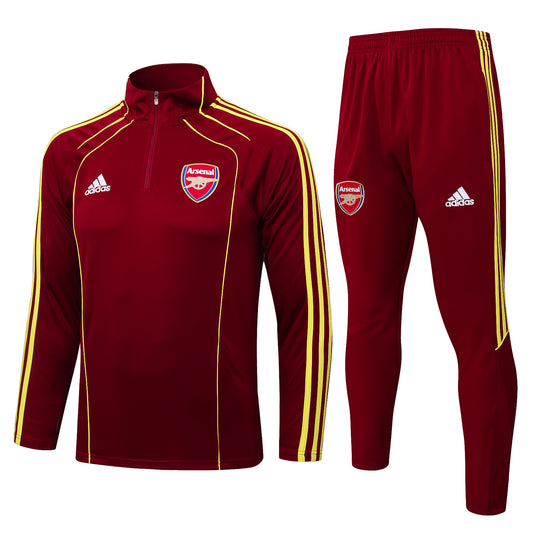 Arsenal 2025/26 Maroon Halfzip Tracksuit Set