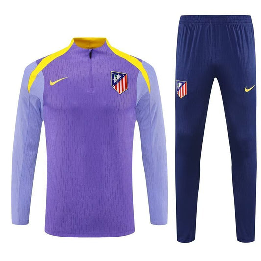 Atletico Madrid 2025/26 Purple Half-Zip Training Tracksuit Set