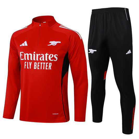 Arsenal 2025/26 Red Halfzip Tracksuit Set