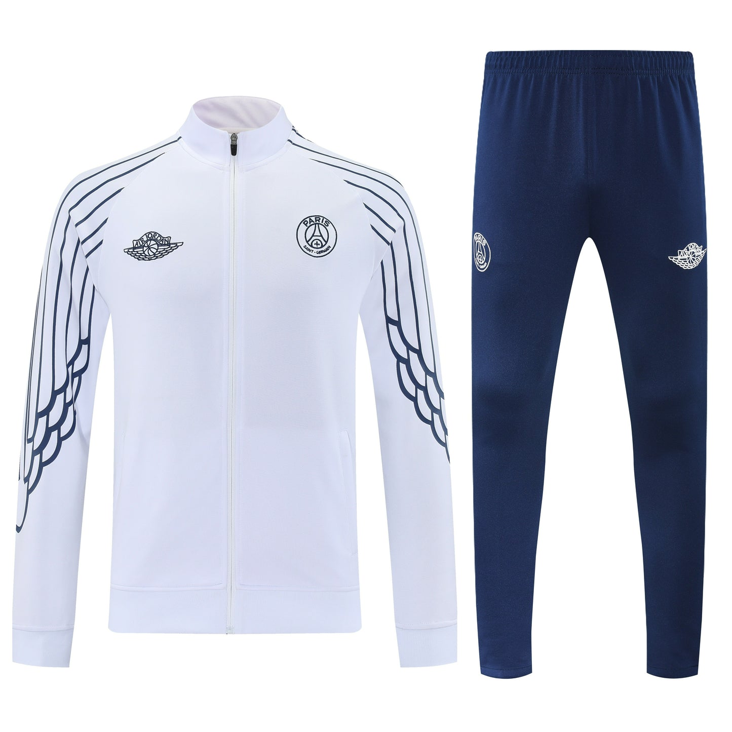 Paris 2025/26 White Full-Zip Tracksuit Set