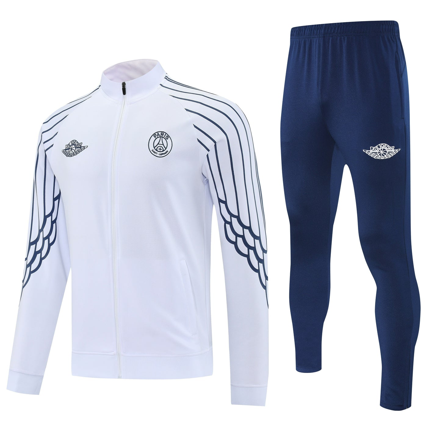 Paris 2025/26 White Full-Zip Tracksuit Set