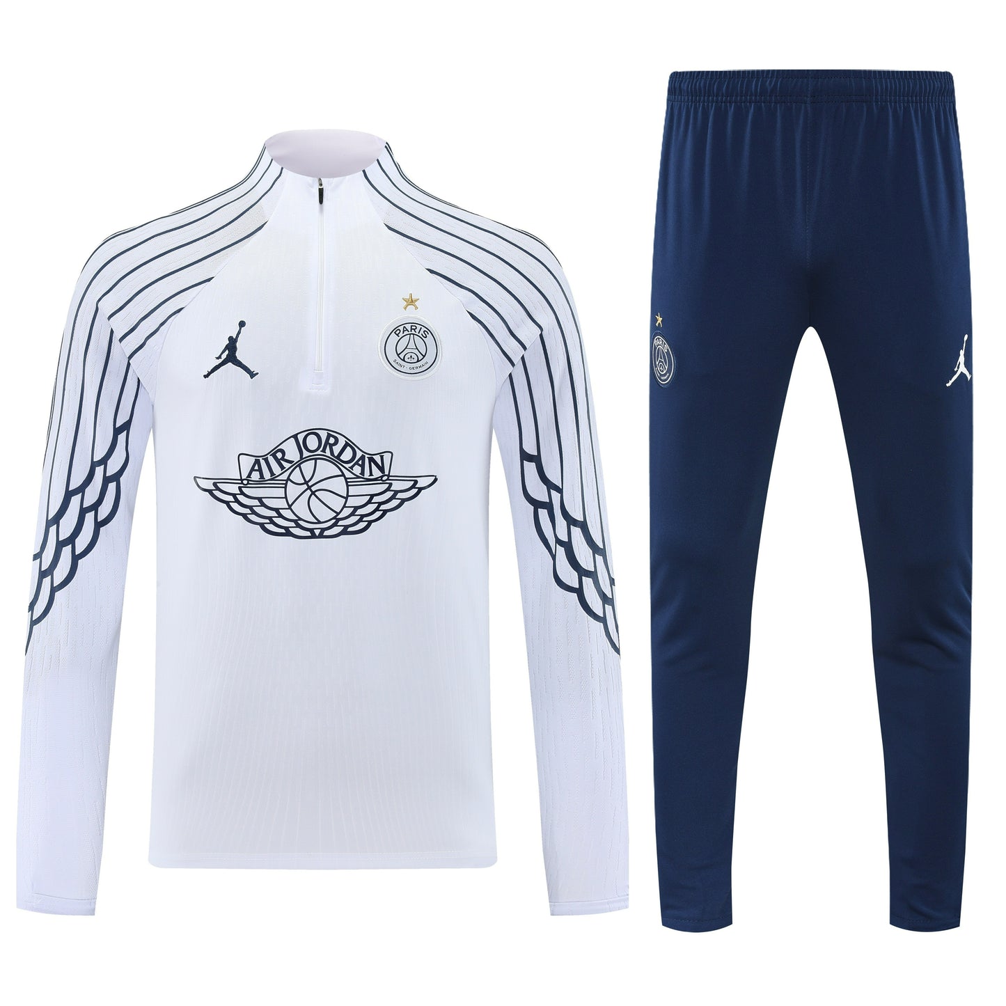 Paris 2025/26 White Half-Zip Training Tracksuit Set