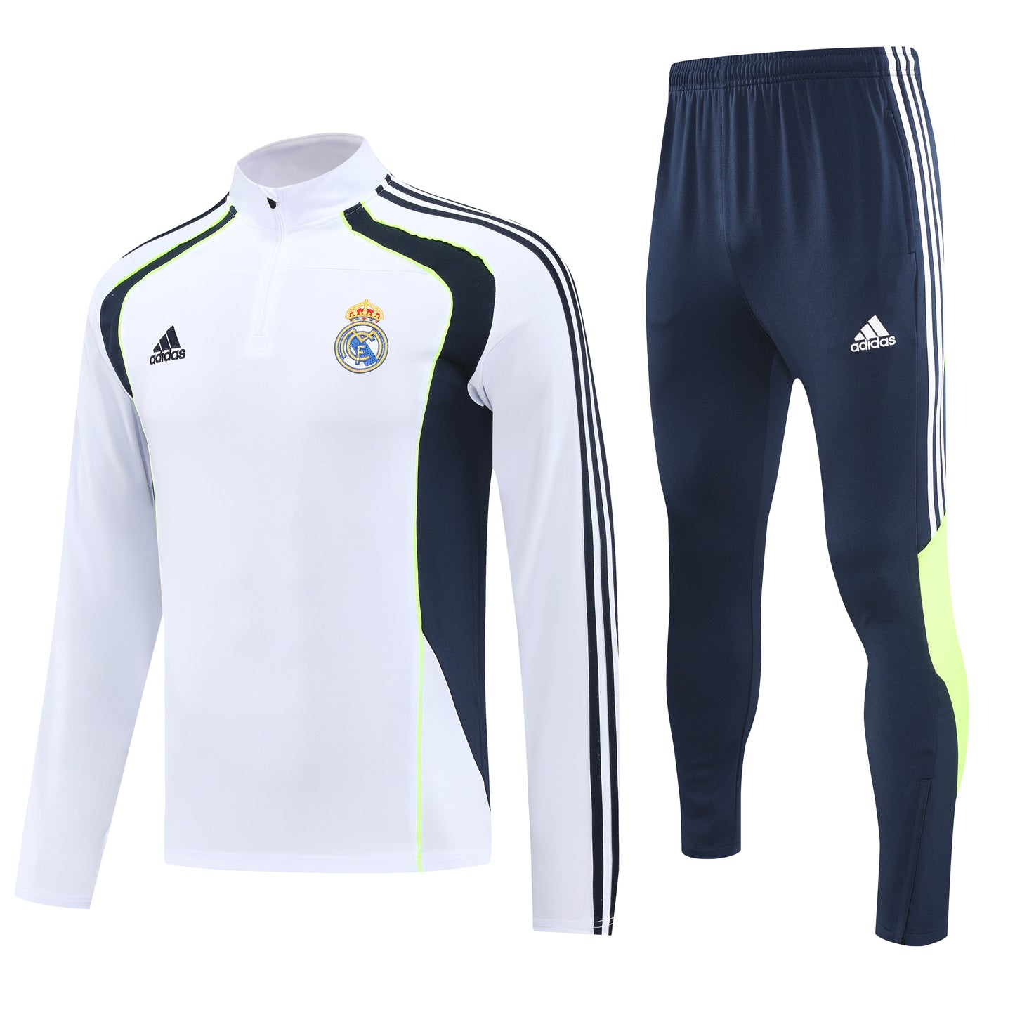 Real Madrid 2025/26 White Half-Zip Tracksuit Set