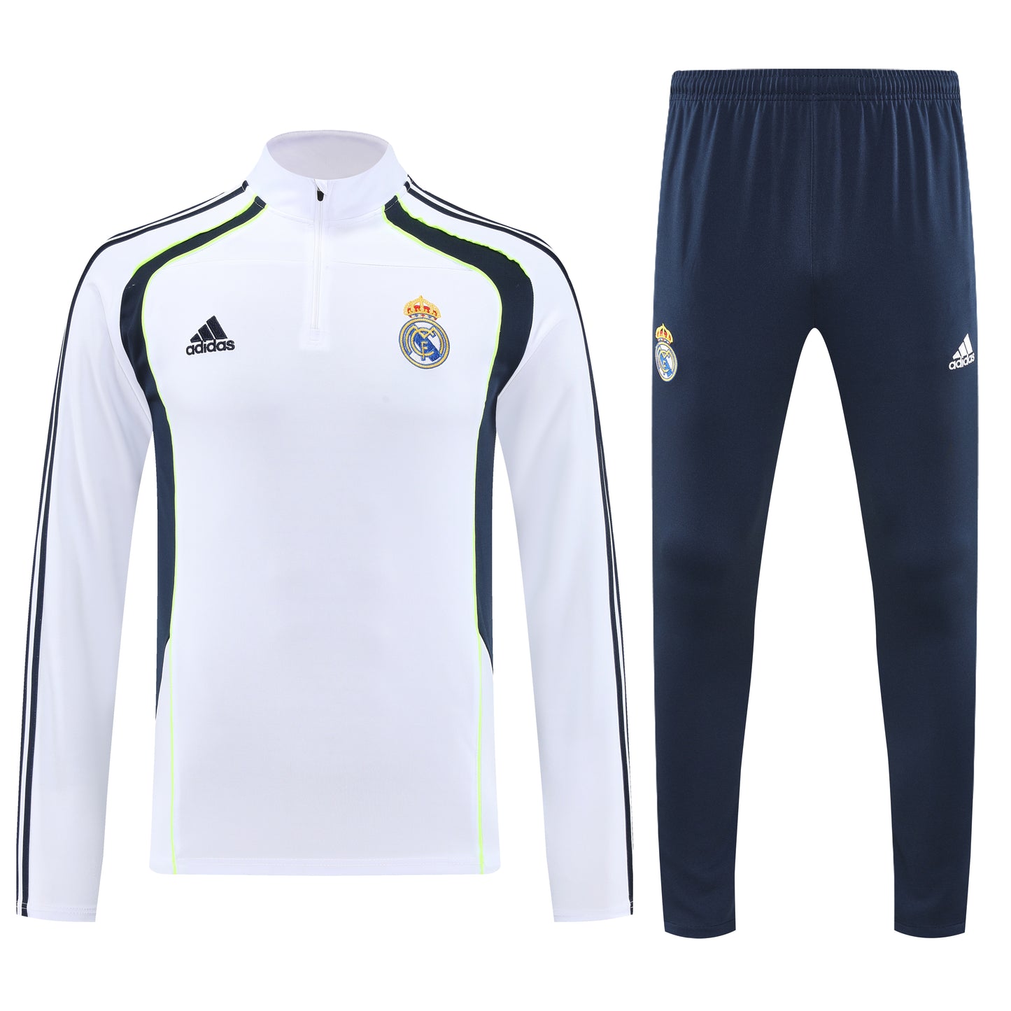 Real Madrid 2025/26 White Half-Zip Tracksuit Set
