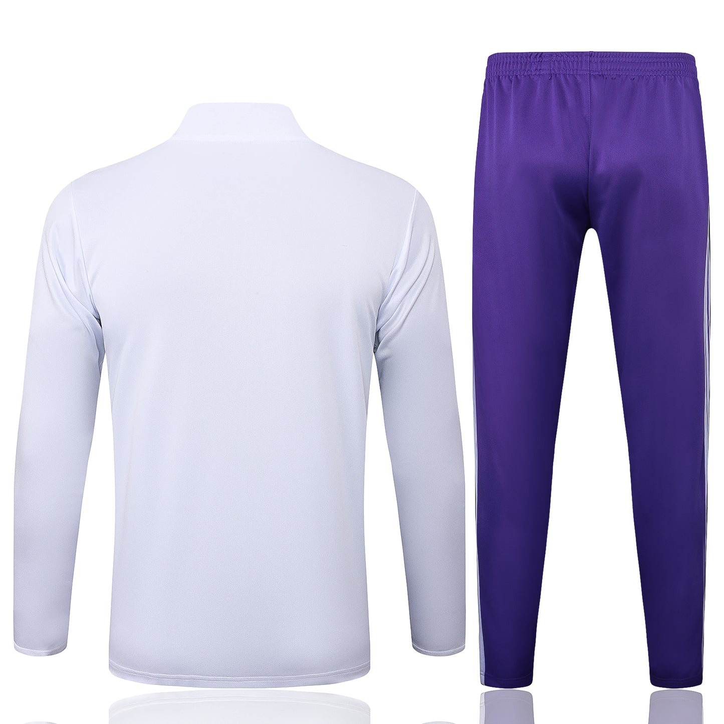 Real Madrid 2025/26 White and Yellow Half-Zip Tracksuit Set