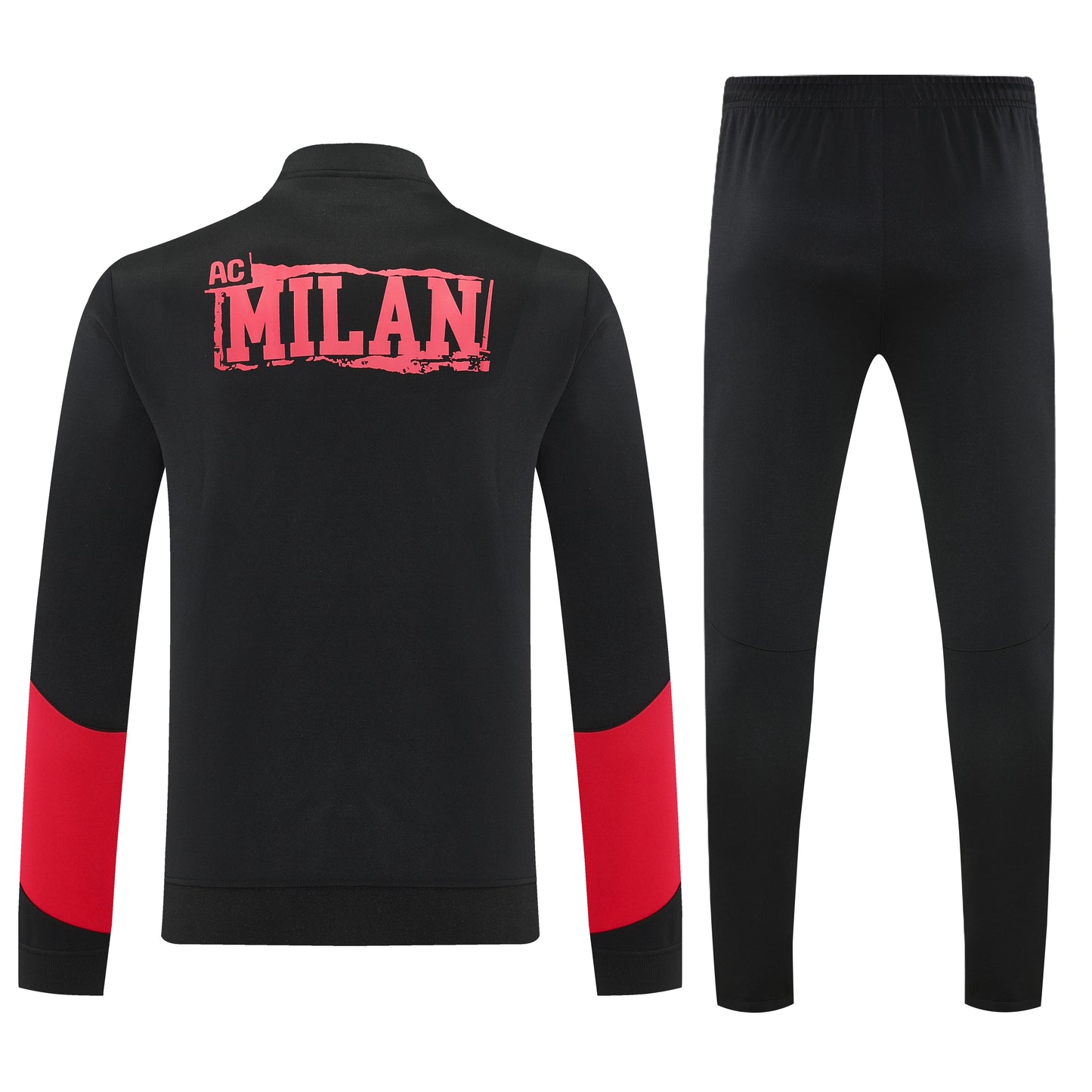 AC Milan 2025/26 Black FullZip Tracksuit Set