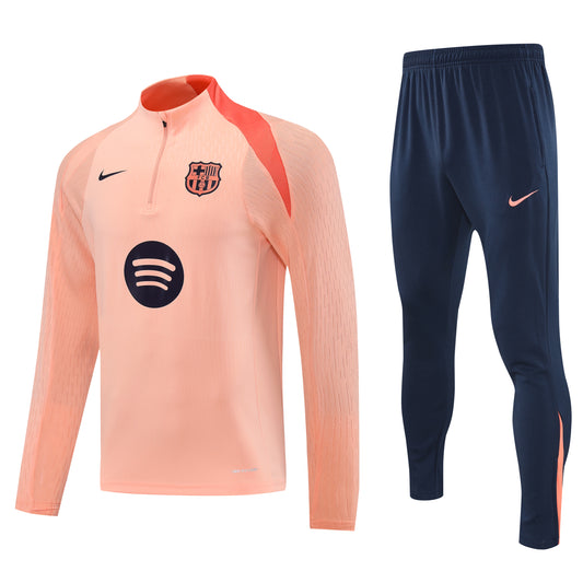 Barcelona 2025/26 Peach Half-Zip Training Tracksuit Set