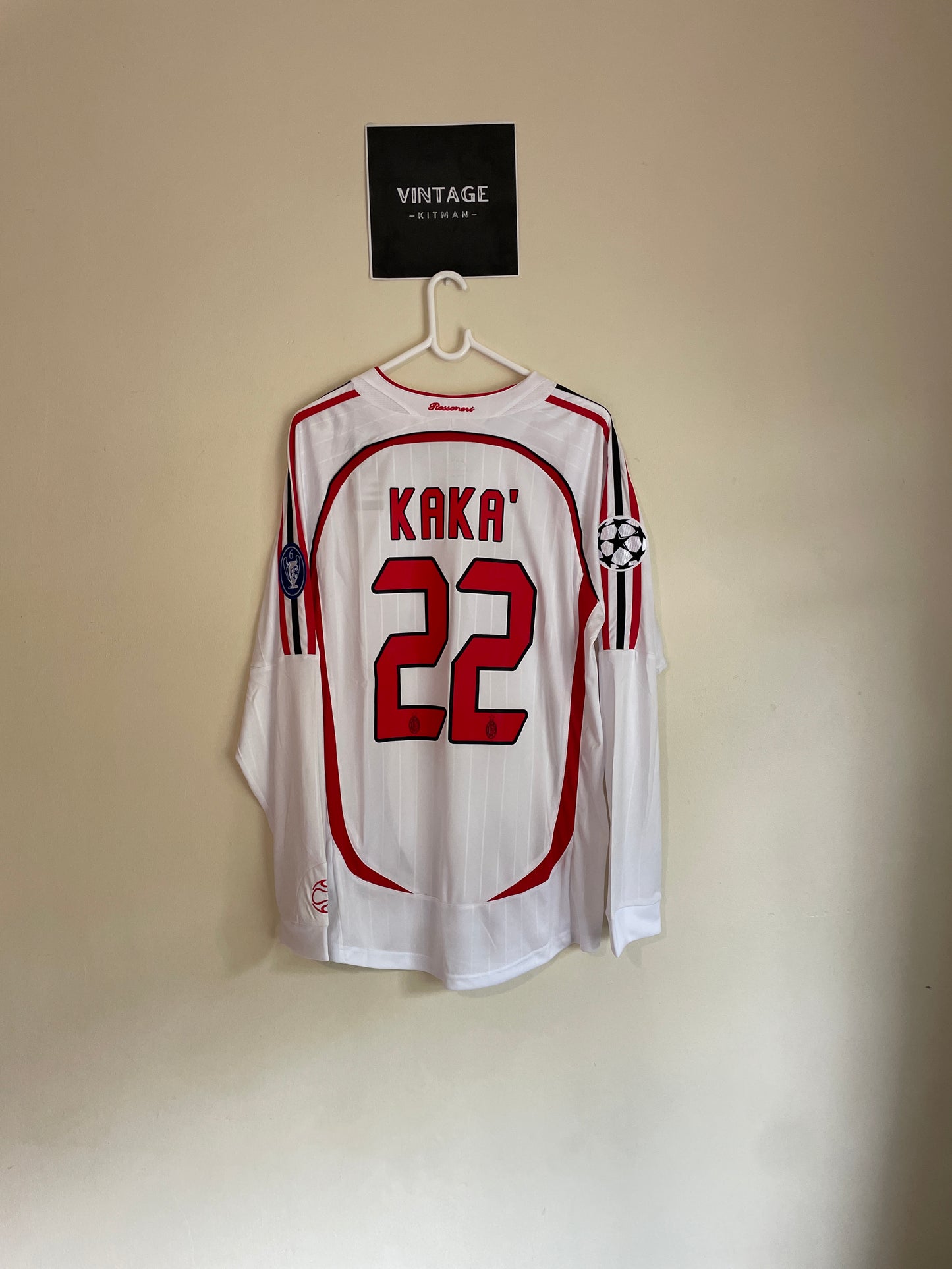 AC Milan 2007 UCL Final Long Sleeve Jersey #22 KAKÁ (L)