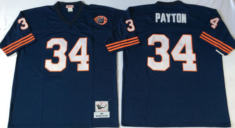 Chicago Bears #34 Gary Payton Mitchell & Ness Navy Legacy NFL Jersey