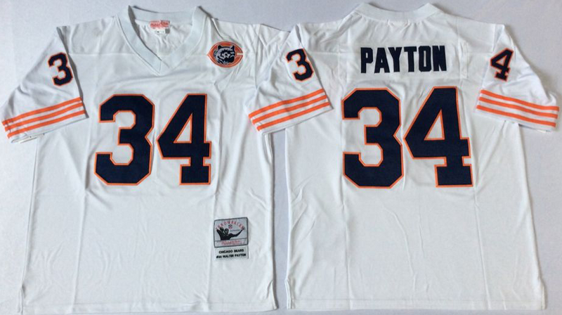 Chicago Bears #34 Gary Payton Mitchell & Ness White Legacy NFL Jersey