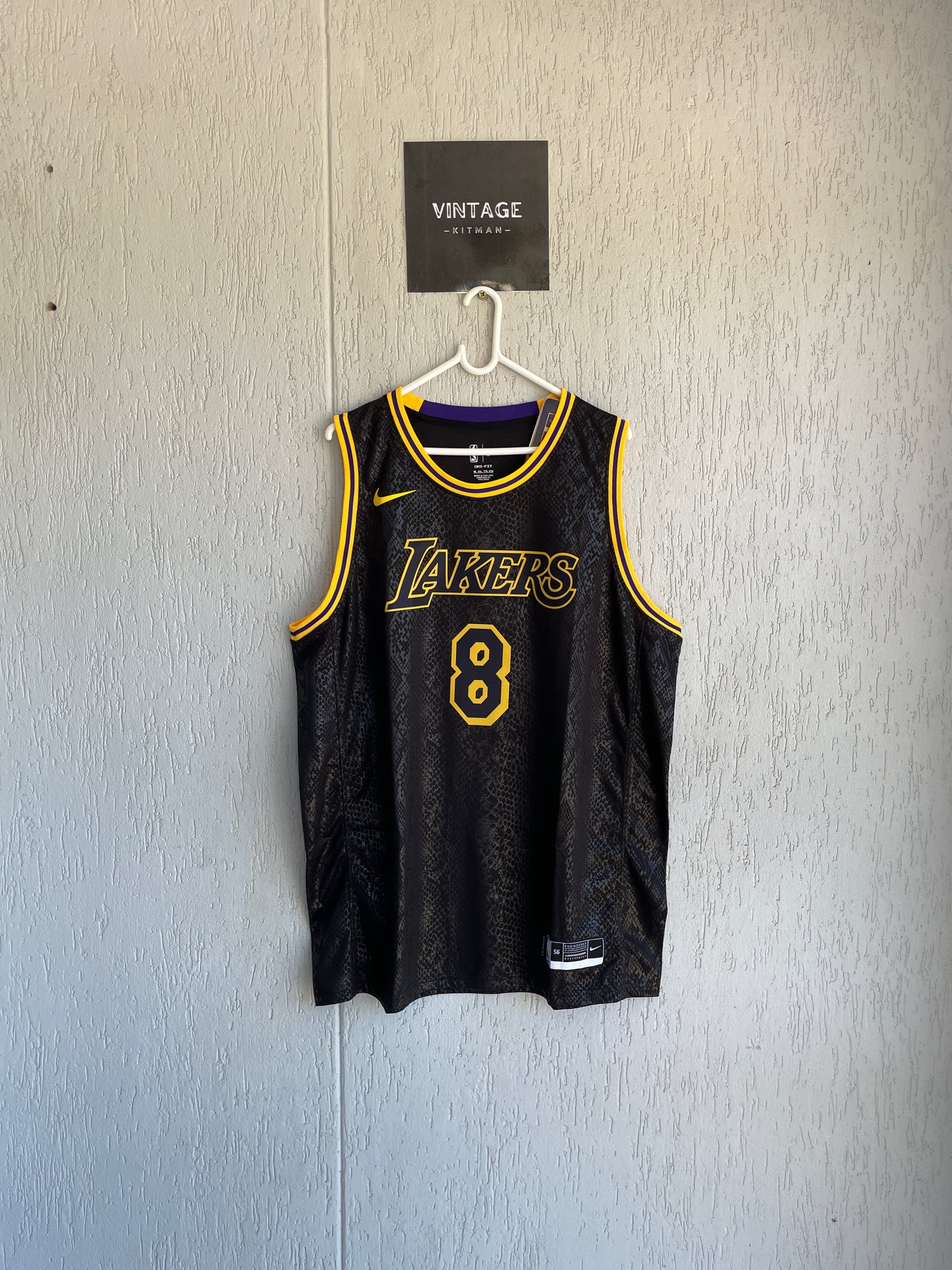 Los Angeles Lakers 2018-19 #8 Kobe Bryant Black Swingman Jersey - Black Mamba Edition