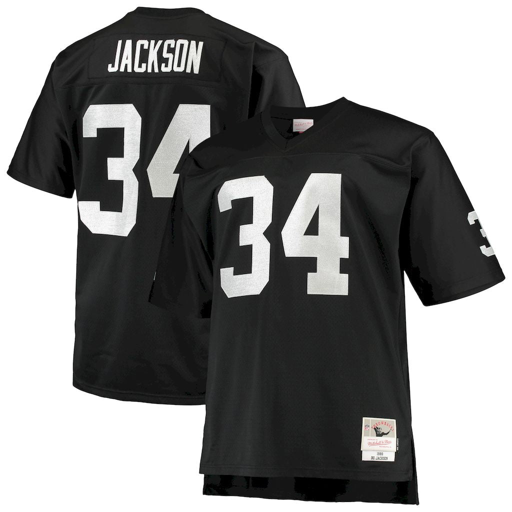 Oakland Raiders #34 BO JACKSON Mitchell & Ness Black Legacy NFL Jersey