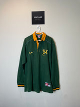1998/99 Springboks Home Nike Retro Long Sleeve Rugby Jersey *Original* XL 9/10