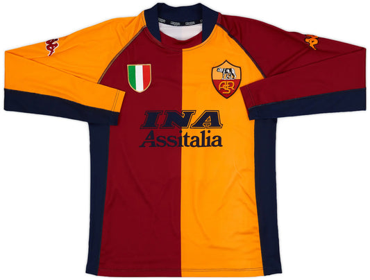 AS Roma 2001/02 Home Long Sleeve Jersey