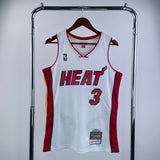 Miami Heat 2005-06 Dwayne Wade White Mitchel & Ness Hardwood Classics Swingman Jersey