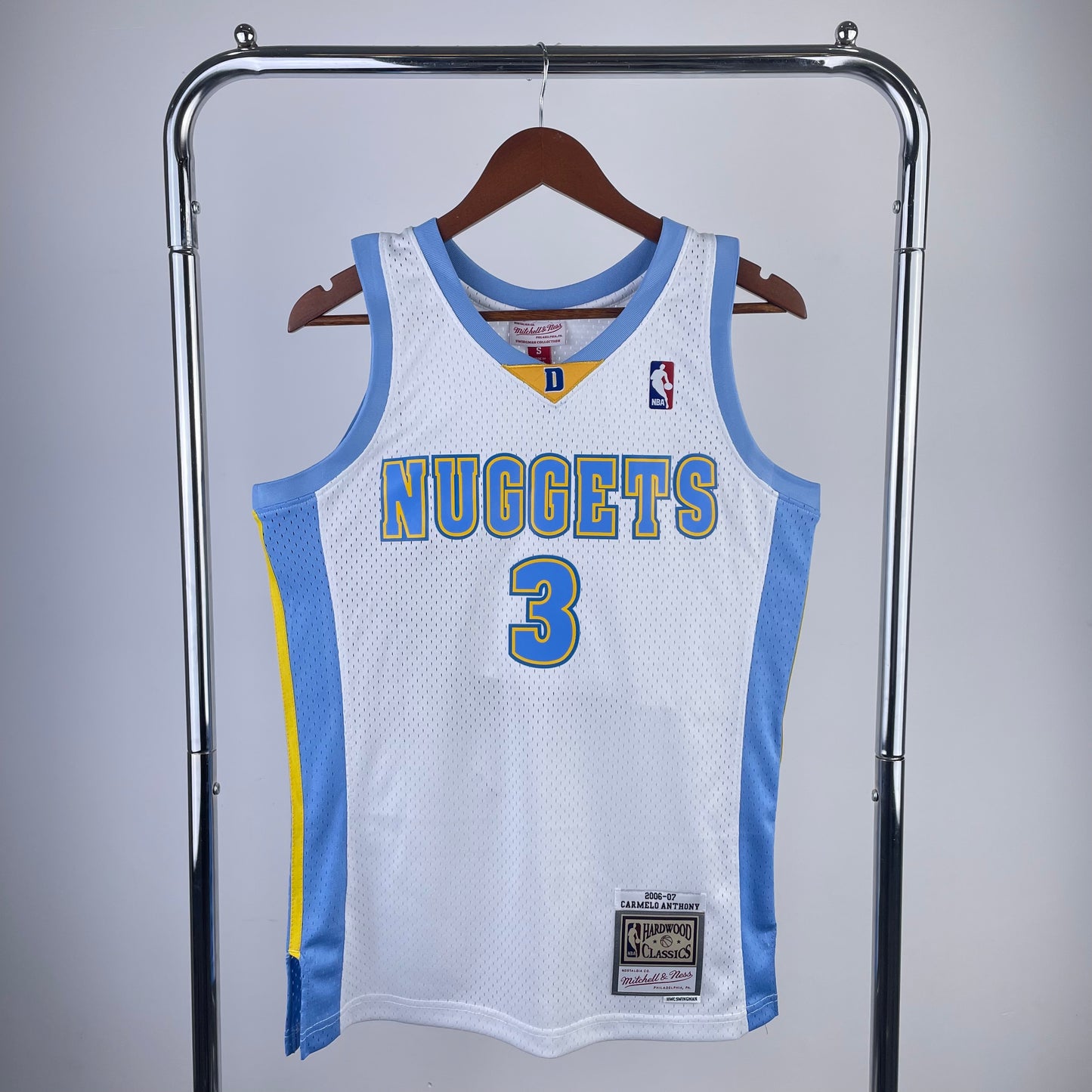 Denver Nuggets 2006-07 Allen Iverson White Mitchell & Ness Hardwood Classics Swingman Jersey