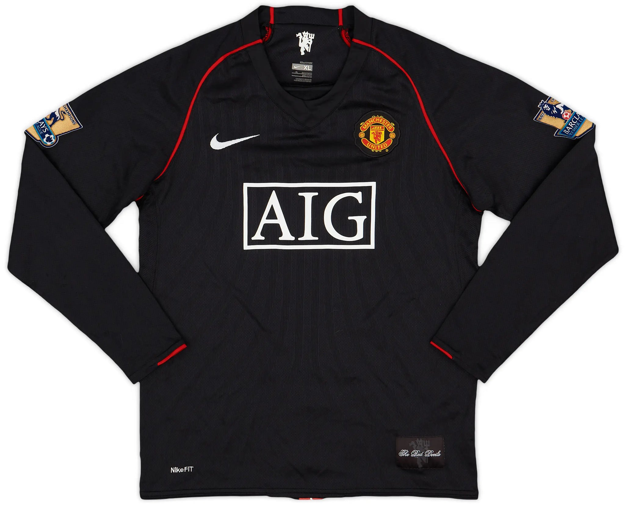 Manchester United Kids 2007/08 Away Long Sleeve Jersey