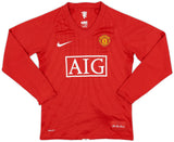 Manchester United Kids 2007/08 Home Long Sleeve Jersey