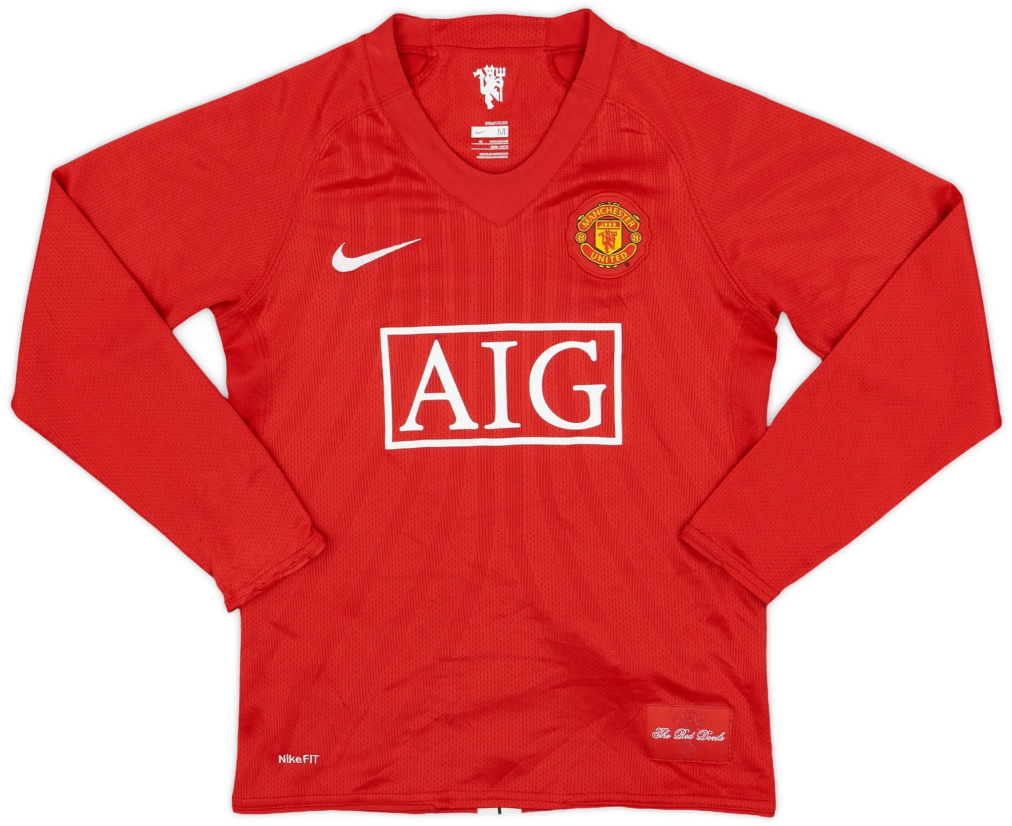 Manchester United Kids 2007/08 Home Long Sleeve Jersey