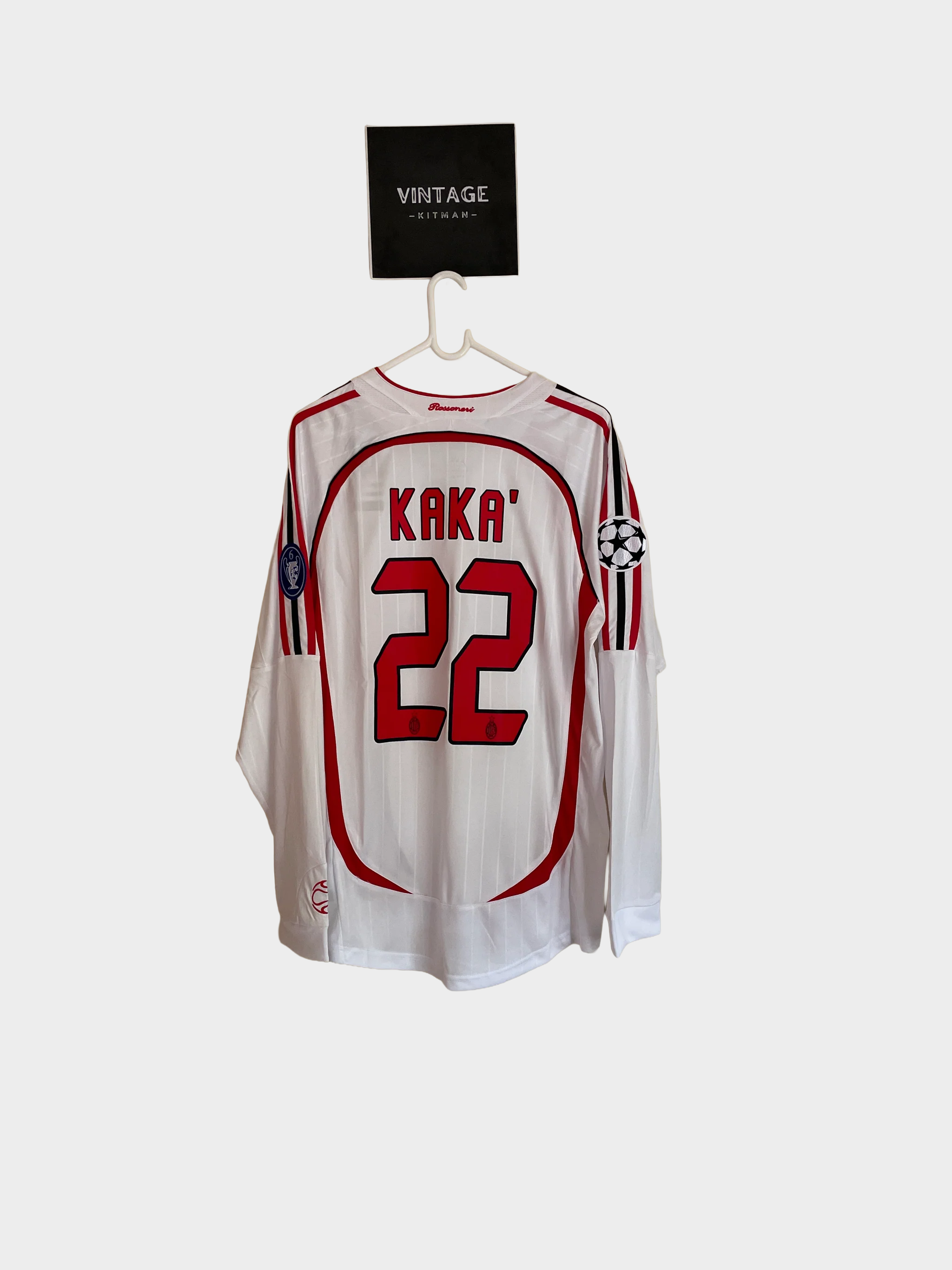 AC Milan 2007 UCL Final Long Sleeve Jersey #22 KAKÁ (L)