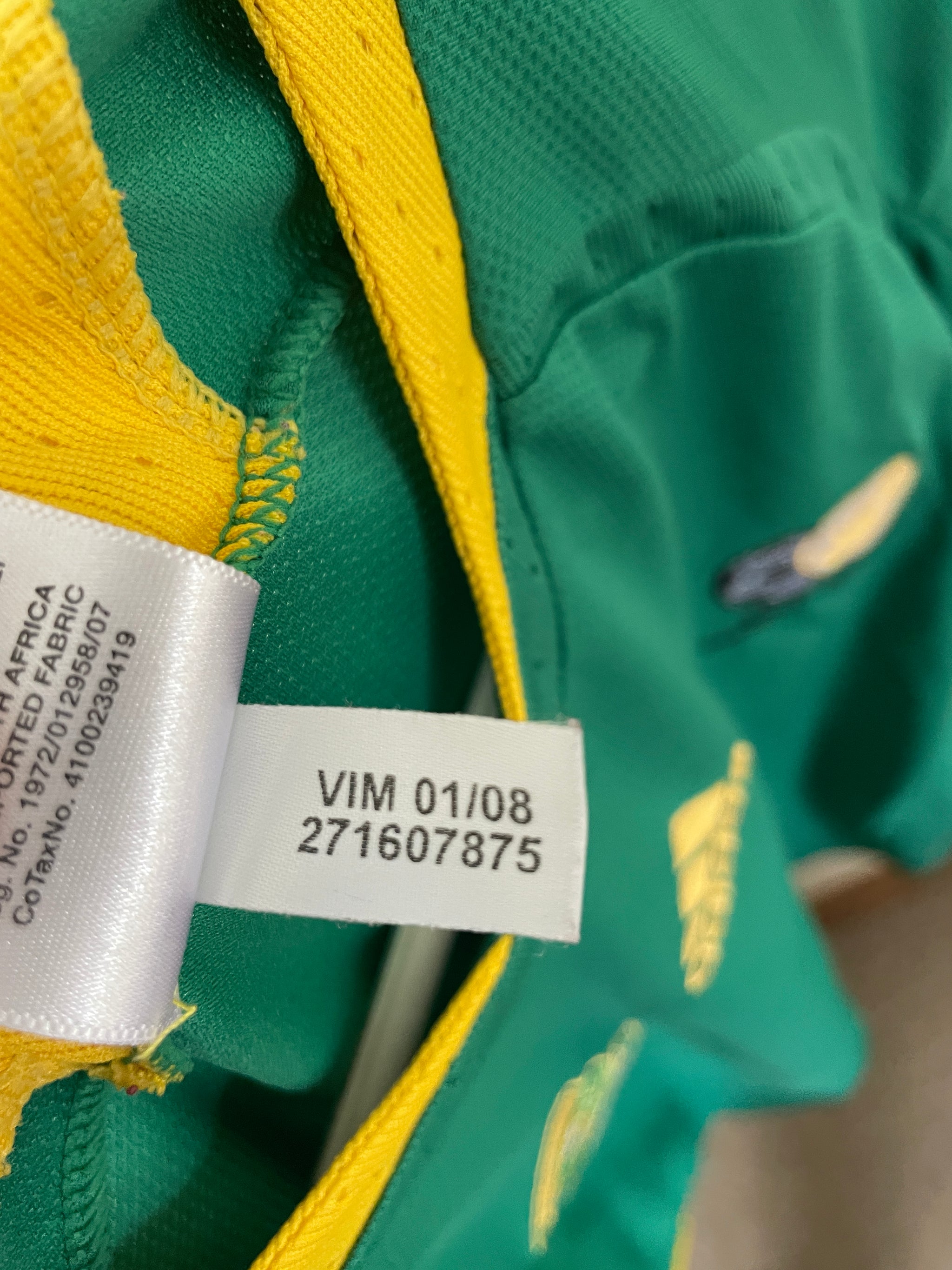 2009 Bafana Bafana Alternate Quarter Sleeve Retro Jersey *Rare Original* Small & Large 8/10