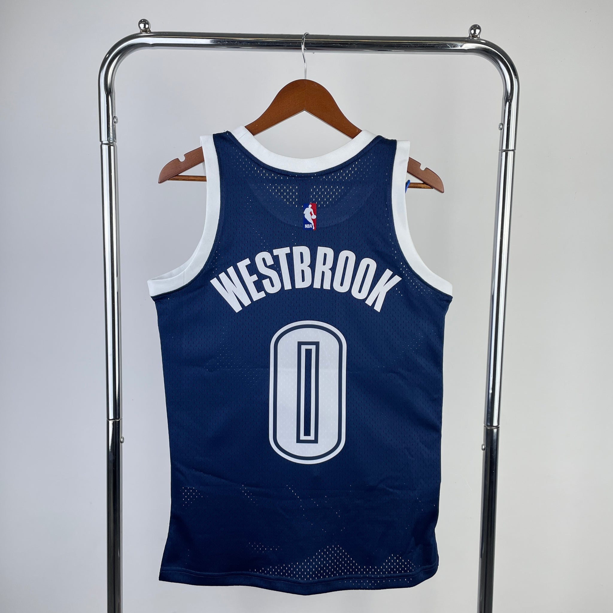 Oklahoma City Thunder 2015-16 Russel Westbrook Blue Mitchell & Ness Hardwood Classics Swingman Jersey