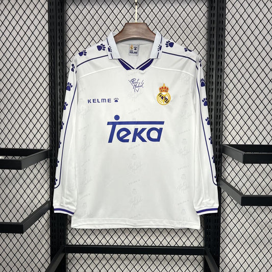 Real Madrid 1994/96 Home Long Sleeve Jersey