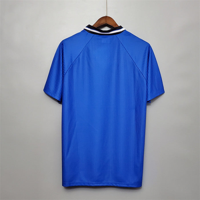 Maillot Domicile Manchester United 1996-1997 – Umbro Vintage Enfant – Taille XS – Bleu