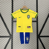 Brazil Kids 1998 Home Jersey