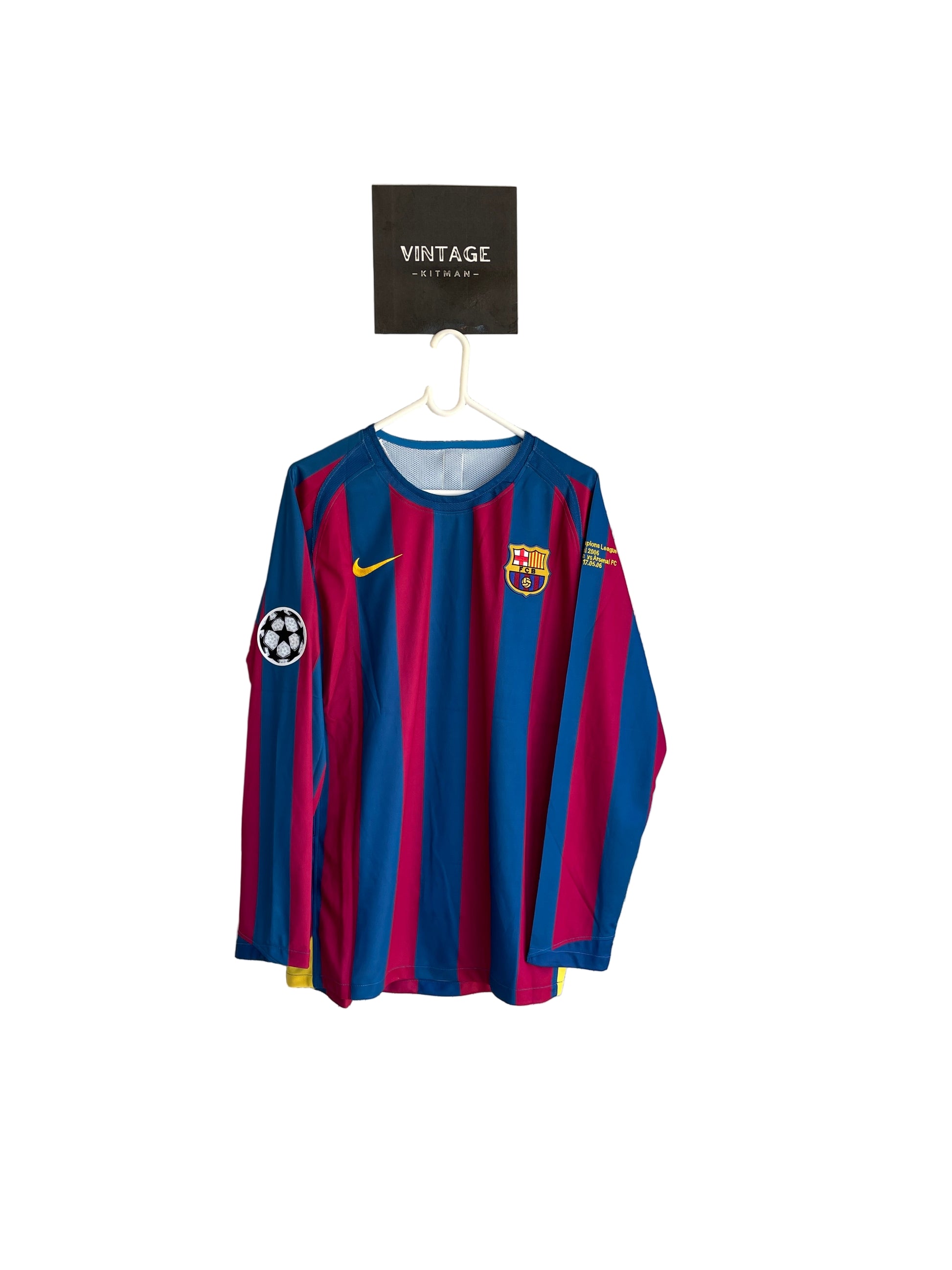 Barcelona 2006 UCL Final Long Sleeve Jersey – Vintage Kitman